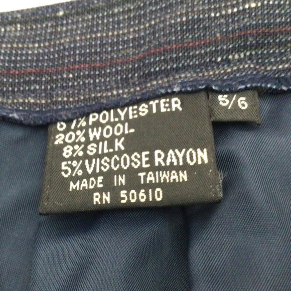 Stirling Cooper - Vintage Navy blue skirt & jacket suit with red & white threads - Picture 11 of 12